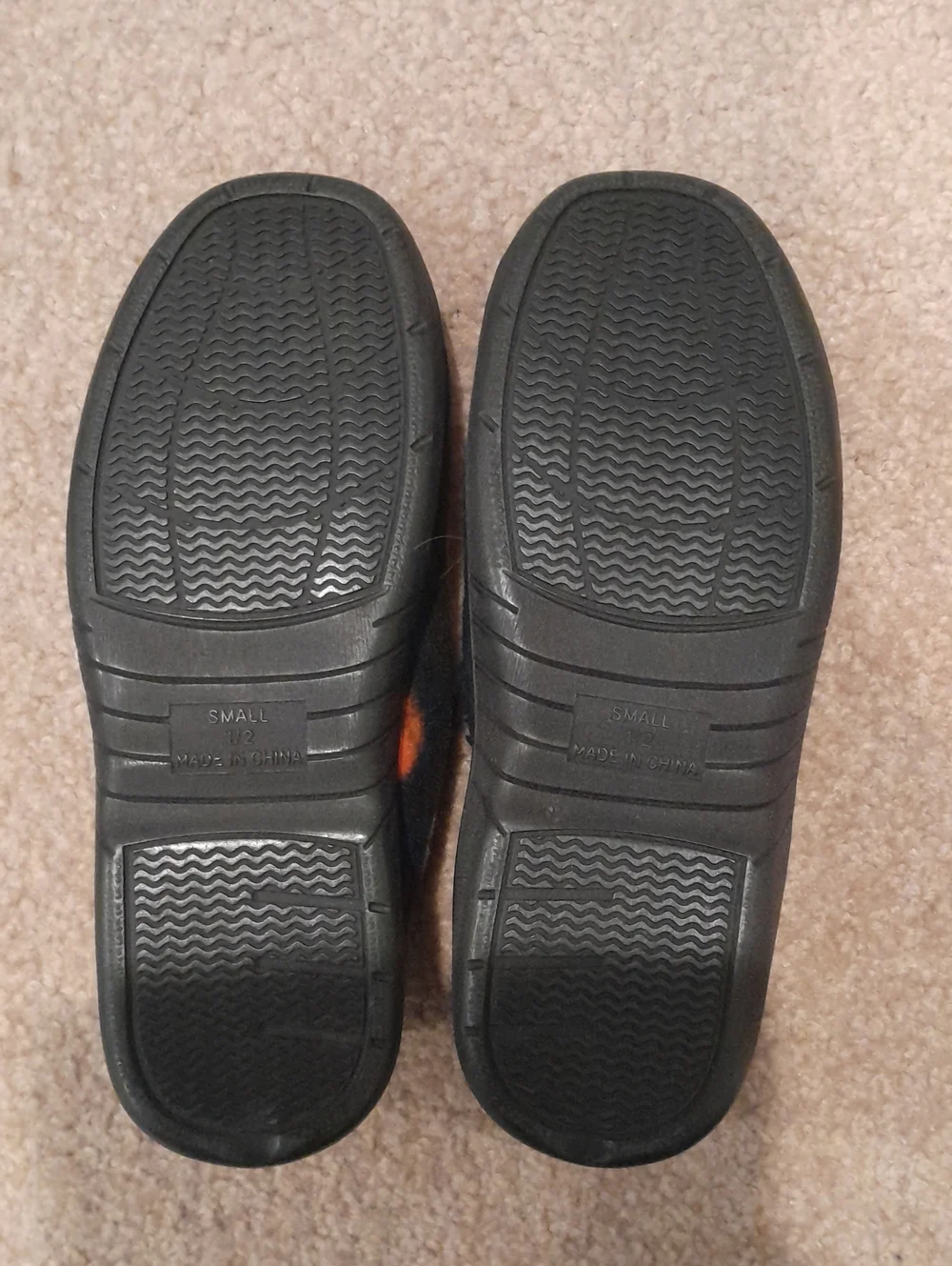 Dark Navy Blue Small Boys (1/2) Fleece Sports Print Slippers
